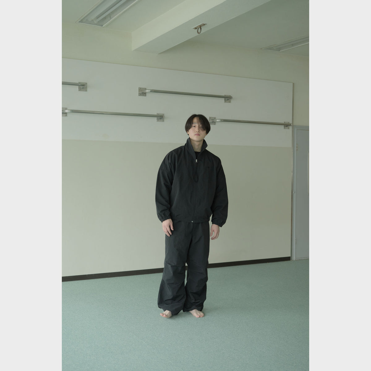 NYLON TRACK BLOUSON “SUN” ー BLK