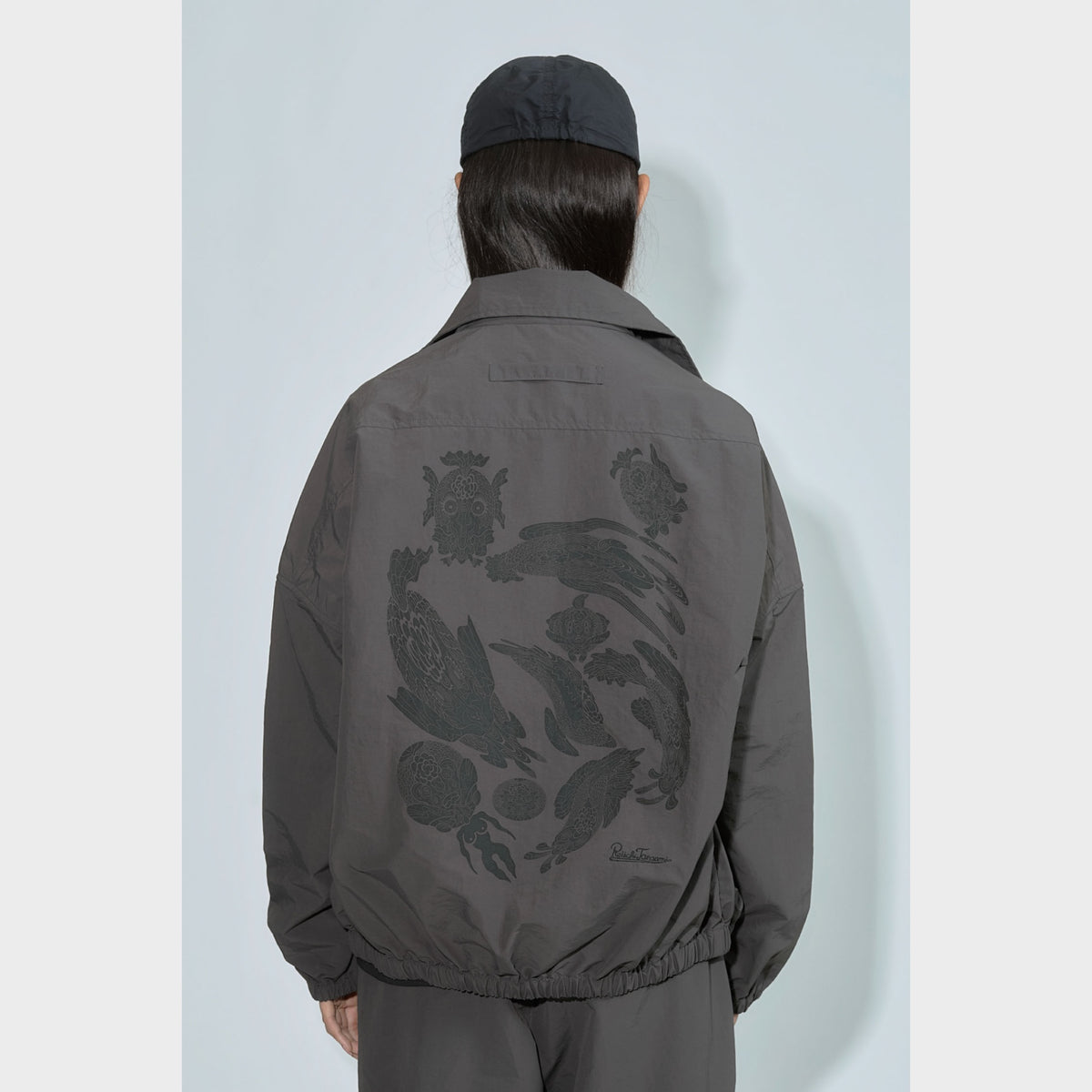 NYLON TRACK BLOUSON “GOLDFISH SWIM IN THE POOL”