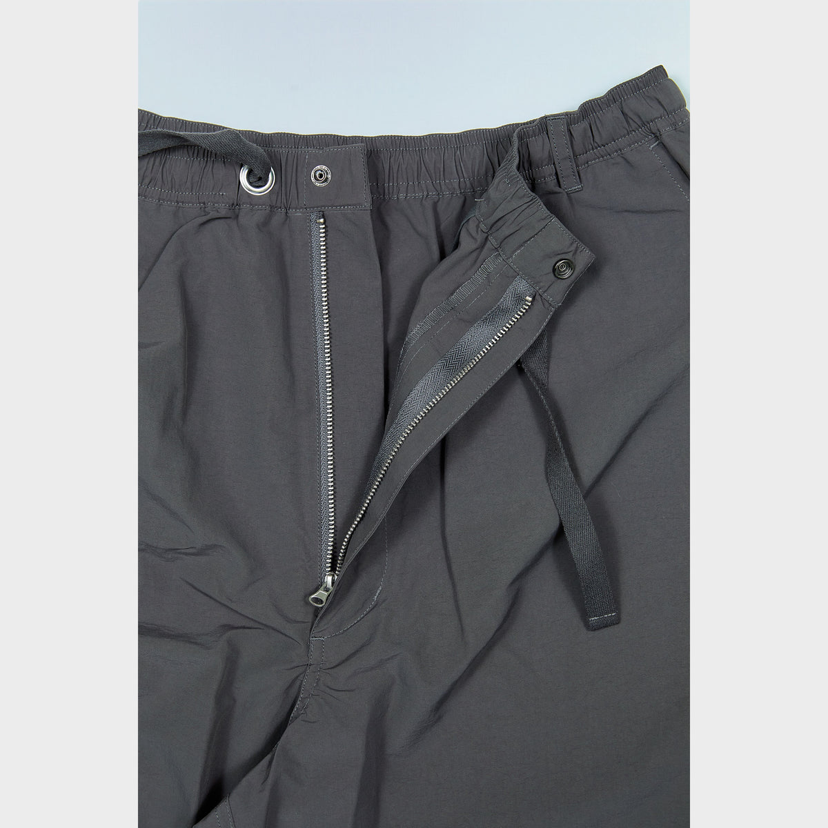 NYLON TRACK TROUSERS “MINDFULNESS SWIMMING” ー BLK