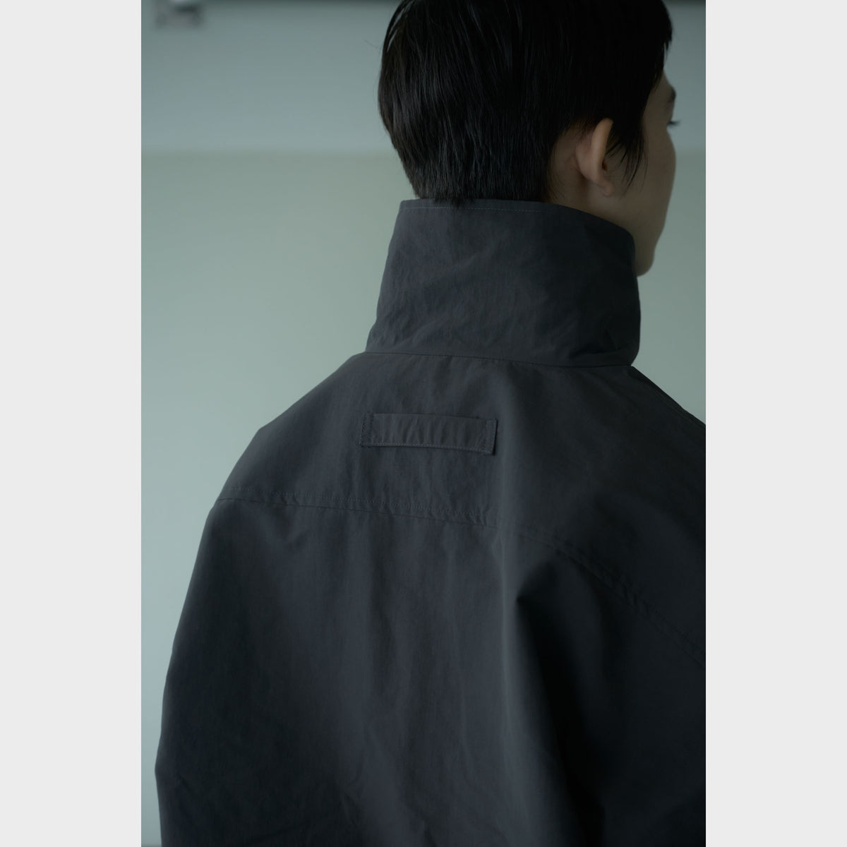 NYLON TRACK BLOUSON “MINDFULNESS SWIMMING” ー BLK