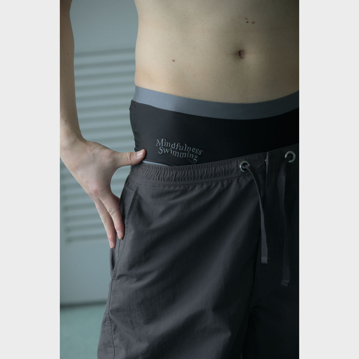 MEN’S SWIMWEAR “MINDFULNESS SWIMMING” ー BLK