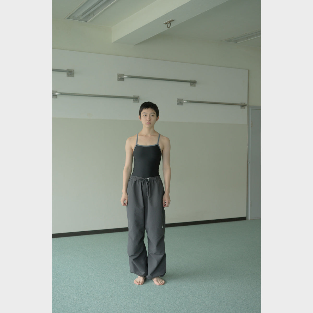 NYLON TRACK TROUSERS “SUN” ー GRY