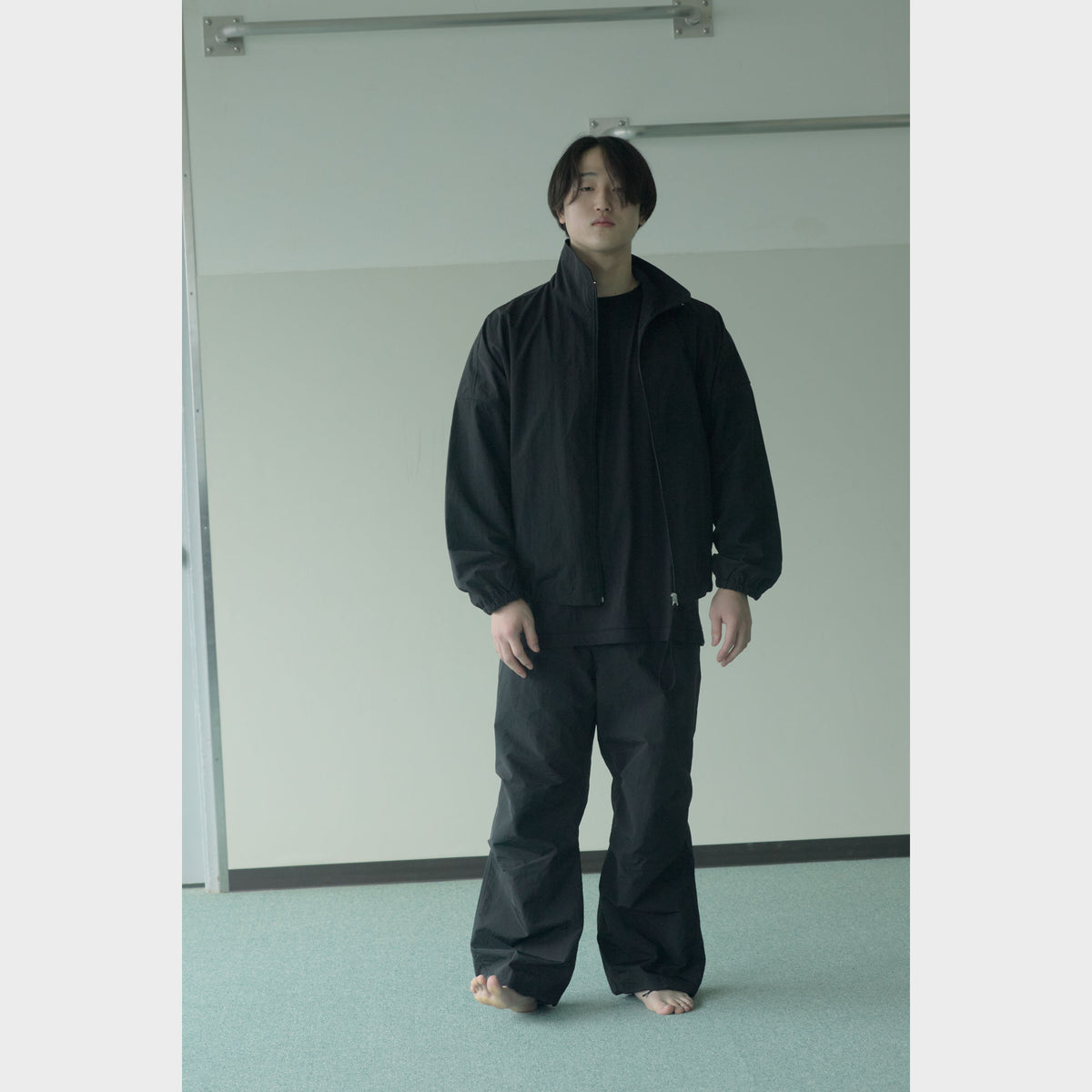 NYLON TRACK BLOUSON “SUN” ー BLK