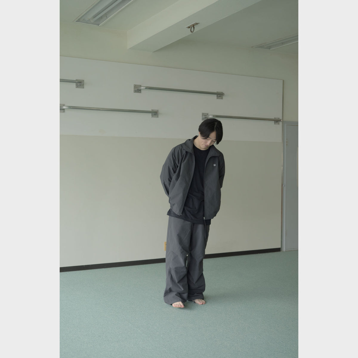 NYLON TRACK TROUSERS “SUN” ー GRY